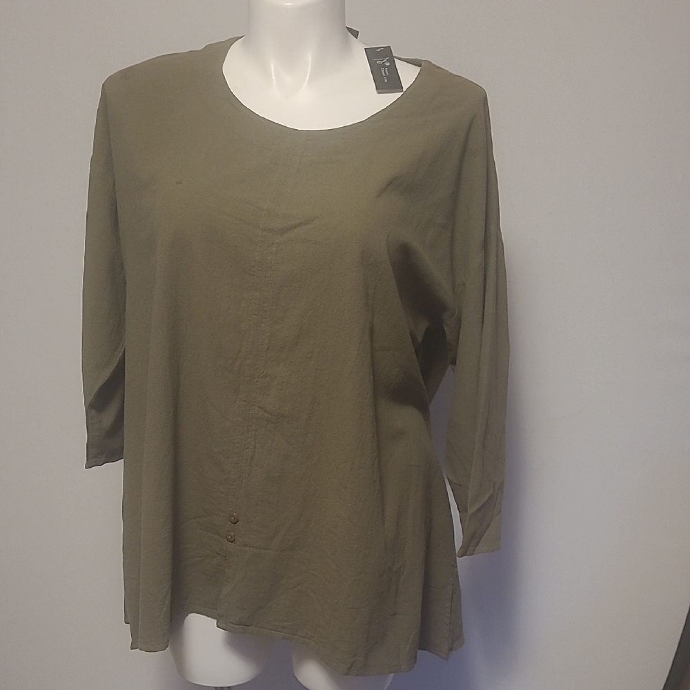 Elegant Olive Women's Blouse